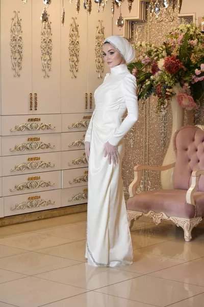 Белое вечернее платье Lavin