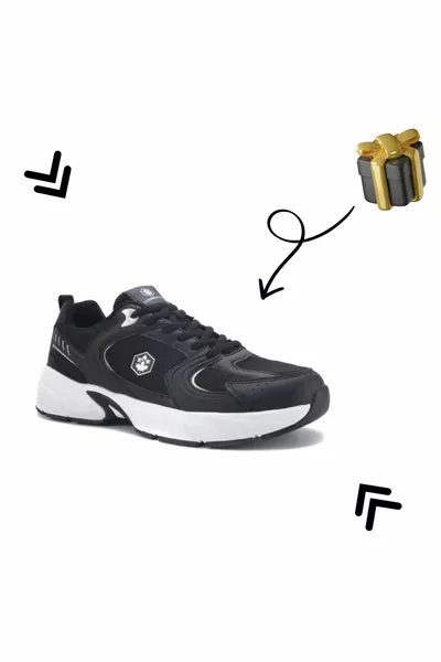 Pol 4M Черни мъжки мрежести обувки за бягане