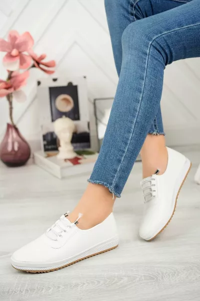 Orthopedische Casual Zachte Vrouwen Huid Trekkoord Ballers