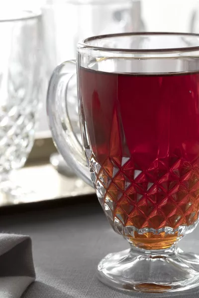 Rich Glass 4 Pcs Handle Tea Cup  ml Transparent