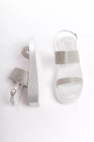 Дамски специален дизайн вратовръзка на глезена Двойна каишка Детайлни сандали