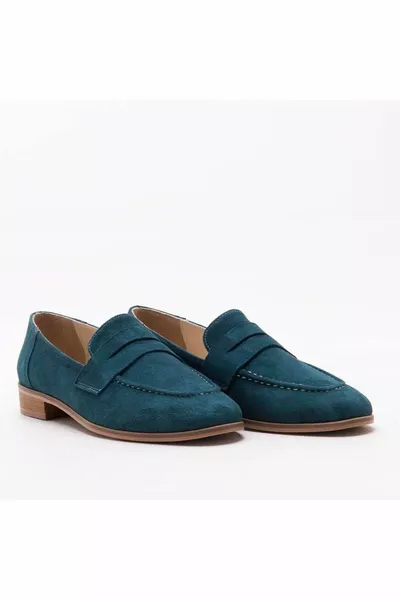 Mila Дамски балетки от естествена велурена кожа Mila -2