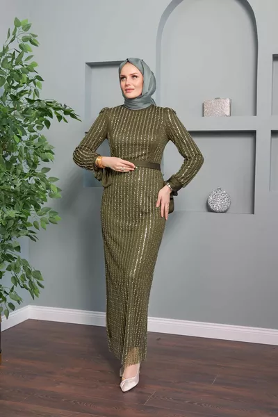 Вечерна рокля Nihan - каки