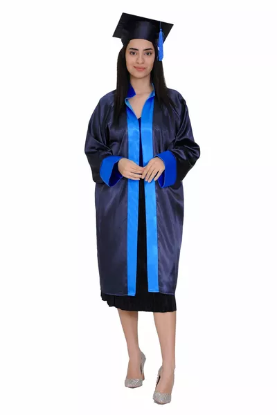 Cap Kleid Graduation High School Marineblau
