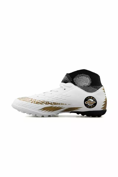 /A White Gold Men's Astroturf Shoes White