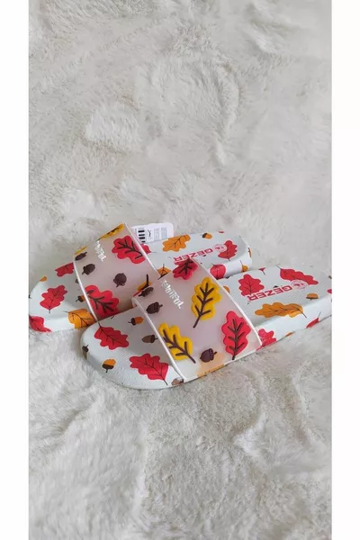 Vrouwen Blad Patroon Antislip Zee Zwembad Balkon Huis En Strand Slippers Zachte Zool