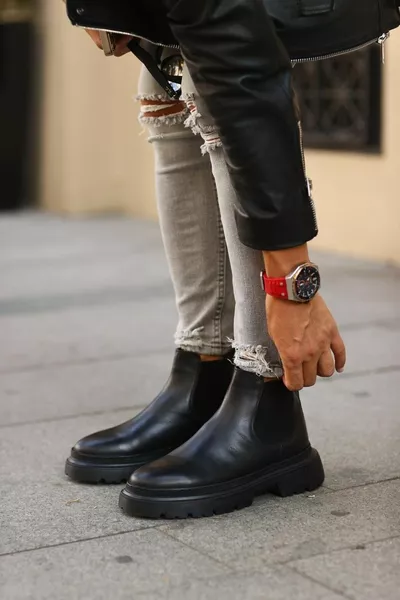 - Chelsea Herrenstiefel aus schwarzem Leder