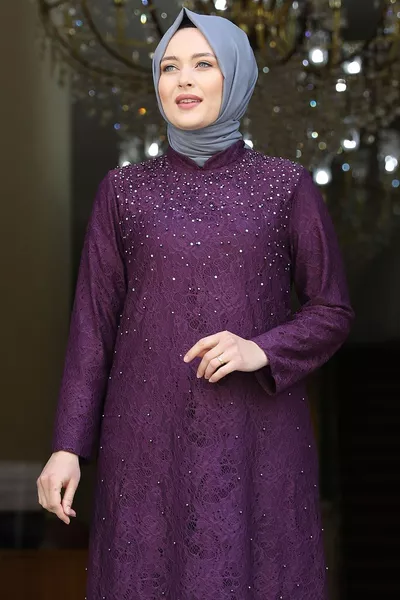 Eda مساء اللباس الأرجواني