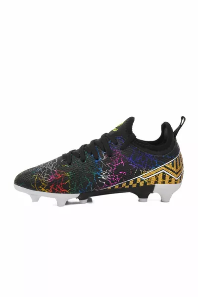 Noir Chaussures de football à lacets pour enfants