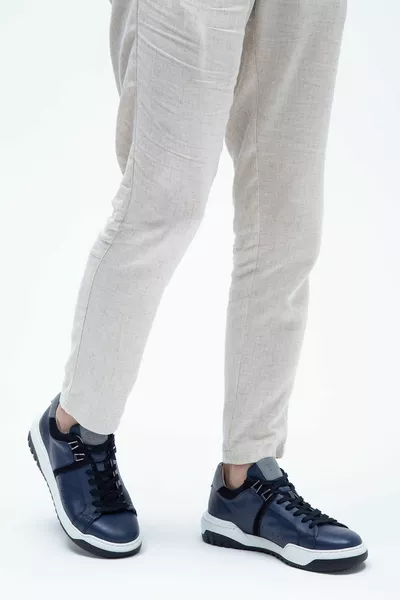 سنيكرز وسنيكرز جلد طبيعي للرجال   Erk Ayk 