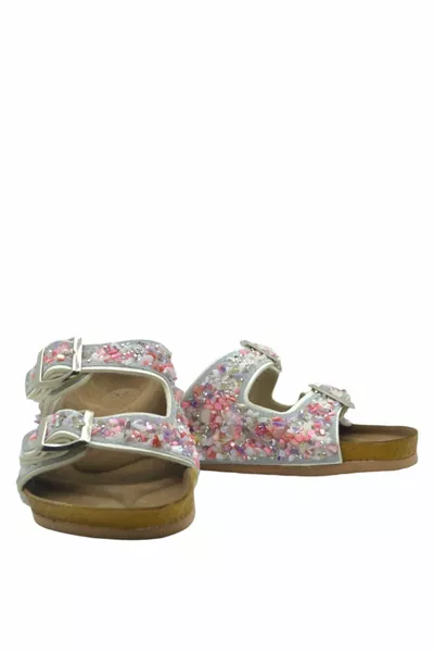 Ciabatte da donna in pietra naturale con doppia fibbia in pietra marina