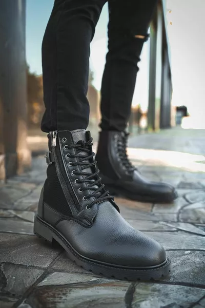 زيتا الصوف سستة مفصلة أحذية بريدية للرجال