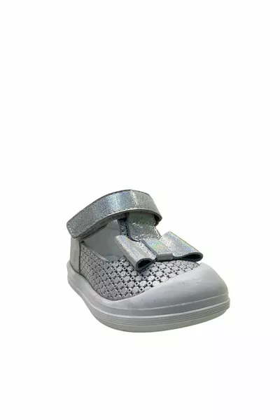  orthopedische % echte lederen baby meisje zilveren eerste stap schoenen