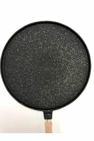  cm Gusseisen Granit Pfannkuchen Fladenbrot Pfanne einseitig  