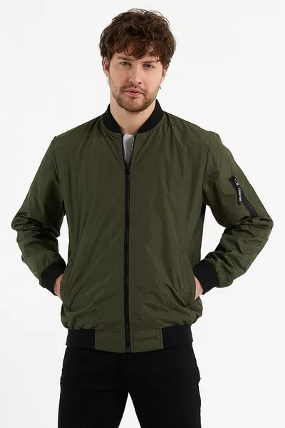 Modonwear Водо- и ветронепроницаемая хаки узкая сезонная куртка & пальто & дождевик