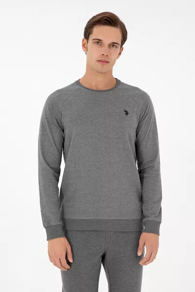 Men's Anthracite Melange Basic Sweatshirt 