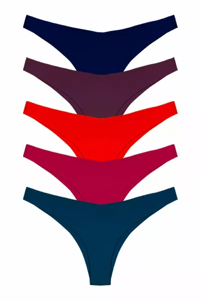 Basic İz Yapmayan Lazer Kesim Brezilya Külot 5'li Paket - 2