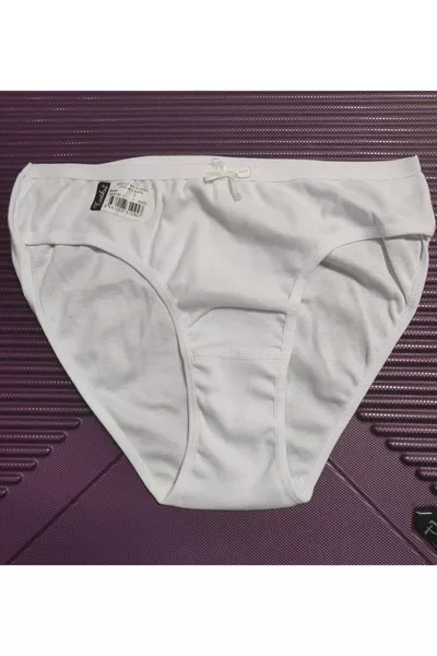 Дамски бял тънък плосък бикини 6 броя