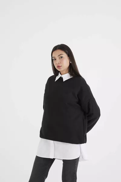 سويت شيرت بياقة مستديرة 