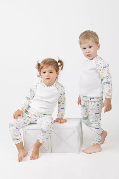 Комплект для новорождённых унисекс серии Комфорт, 3 предмета, сверхмягкий, % хлопок, специальная рубчатая ткань