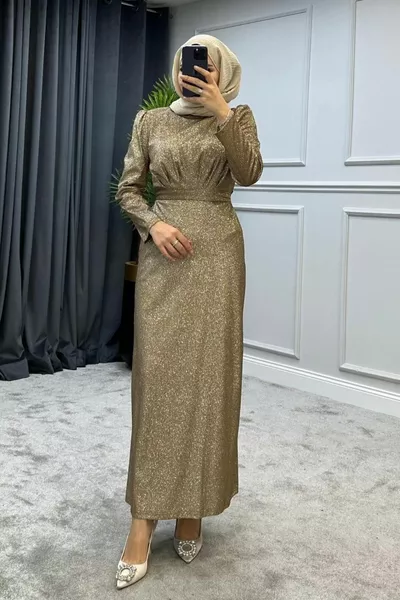 Azalea Evening Dress Gold