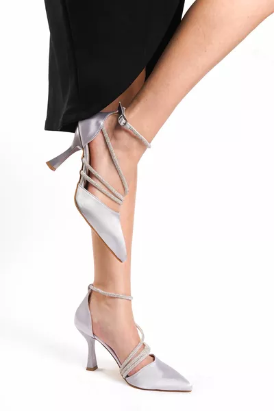 Damen Abendschuhe mit Knöchelabsatz