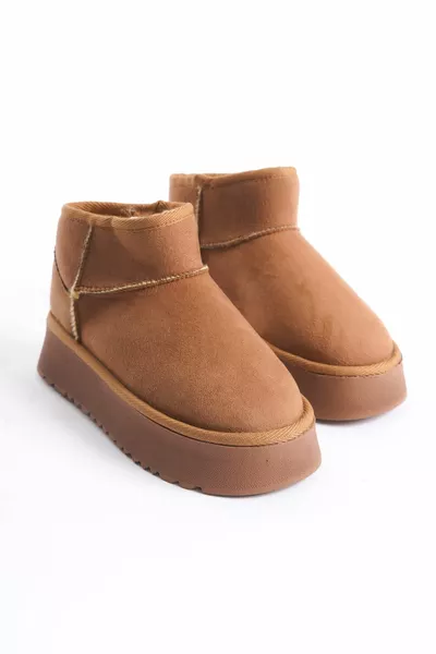 Женские толстые меховые полусапоги с толстой стелькой Шерстяные сапоги Женские зимние сапоги Женские бежевые сапоги и пинетки