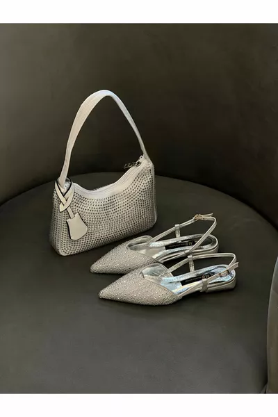 WOMEN'S COMBINED BALLET FLATS SHOES AND BAGS