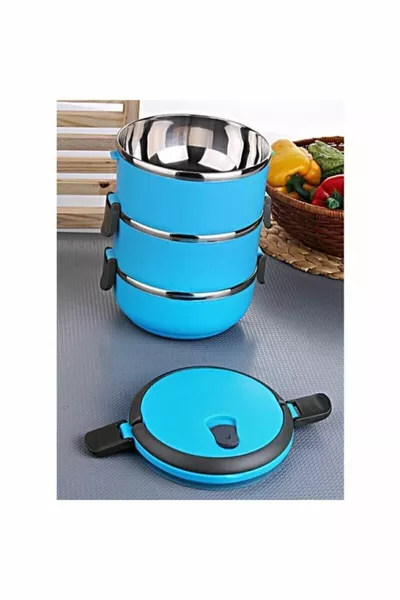 3-слоев непропусклив термос за храна Експедиционен контейнер за съхранение на камъни