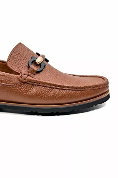 Louvre Echt Leer Bruin Loafer Buckle Lichtgewicht Eva Sole herenschoenen