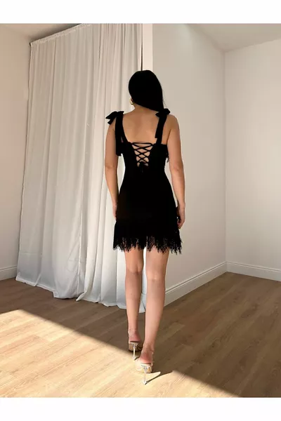 المرأة مساء اللباس التعادل حزام سميك Guipure تنورة مفصلة مكعب مصغرة مساء اللباس والتخرج اللباس