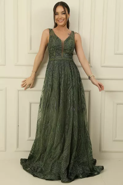 Glitter призрак тюл принцеса вечерни рокли