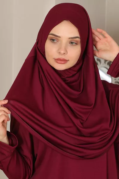 Лесна за носене молитвена рокля от едно парче бордо