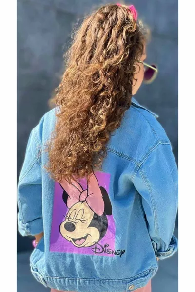 Yigit Boutique Minnie Mouse spijkerjack met print