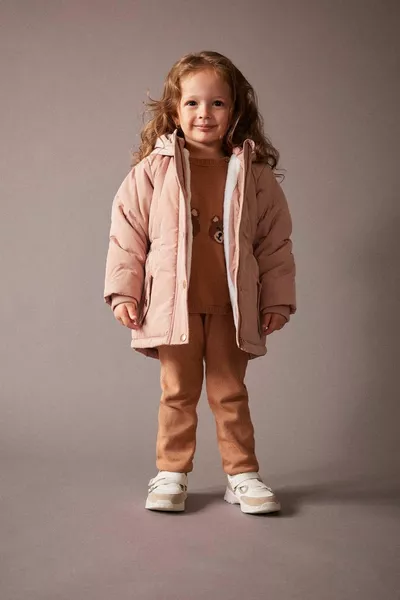 طفلة مقنعين معطف مقاوم للماء au