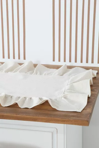 Natural Ruffled Runner Vintage  cm