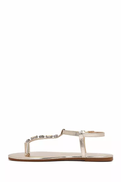 صنادل فليب فلوب ذهبي للسيدات 