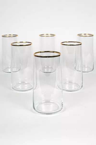 Avantgarde Gold Set of 6 Soft Drink Glasses  cc