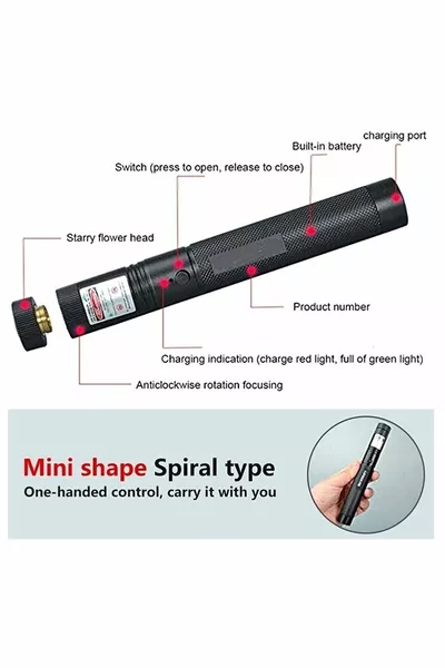Navulbare Zeer belangrijke Groene Laserpointer mw km High Power