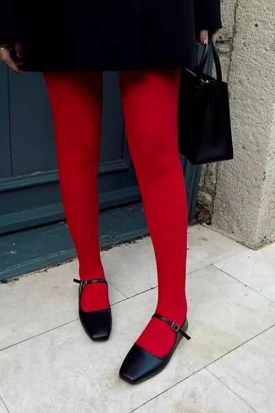 Petite Black Matte Leather Closed Back Single Band Square Toe Hard Hat Women's Ballet Flats Shoes Mary Jane