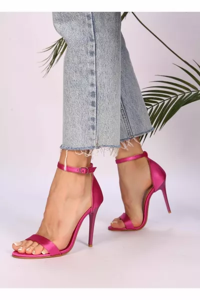 Дамски токчета Fuchsia Satin с една презрамка