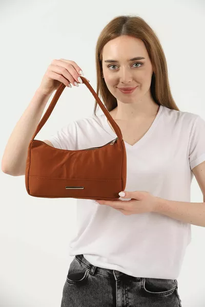 بلاط  واحد سستة مقصورة قماش قماش المرأة عارضة الرغيف الفرنسي حقيبة اليد والكتف U:  E:  G: 6