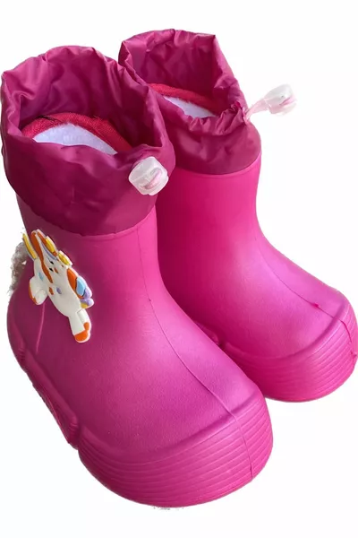 الفتيات الملونة خفيفة الوزن للماء الصوف المطر أحذية الثلج