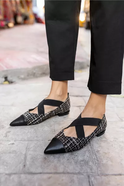 تويد المرأة السوداء تويد باليه الشقق