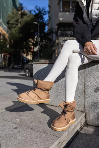 ميلينا المرأة عارية المظلة الأحذية النسيج