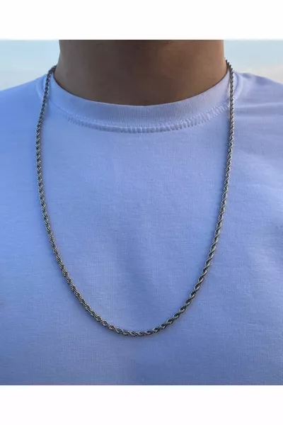 Ensemble de bracelets de collier chaîne torsadée pour hommes