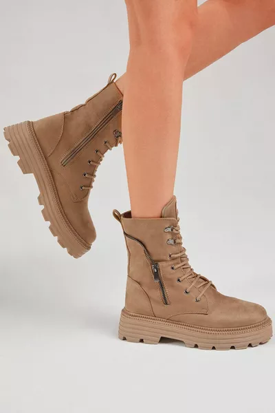 المرأة المنك من جلد الغزال بولي وحيد سستة مفصلة مريحة تناسب الدانتيل متابعة الأحذية