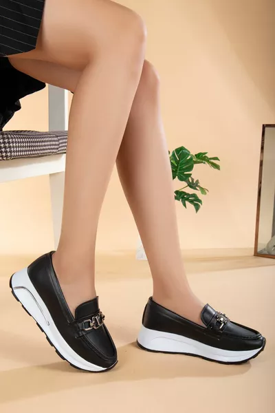 Mocassins à boucle détaillée