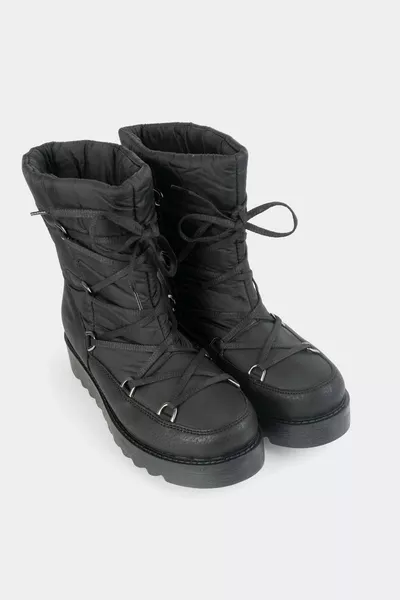 Дамски боти за сняг с дантела -1