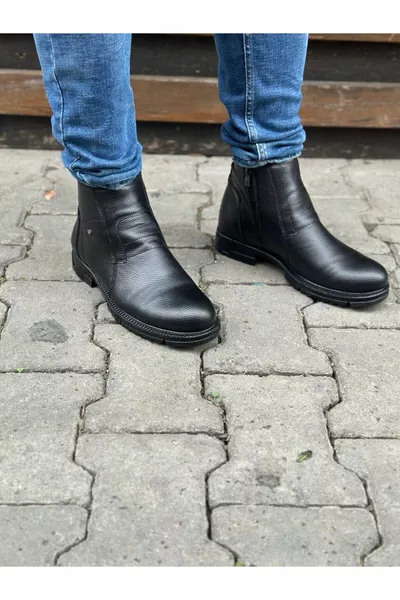 PLAT BONT AAN DE BINNENKANT ORTHOPEDISCHE ANTISLIPZOOL MET RITSSLUITING WATERDICHTE EN KOUDEBESTENDIGE CASUAL LAARZEN VOOR HEREN